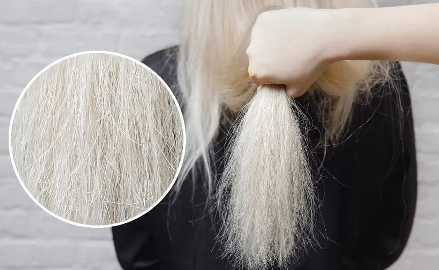 Jak wyglądają spalone włosy po farbowaniu? Objawy, przyczyny i pielęgnacja.